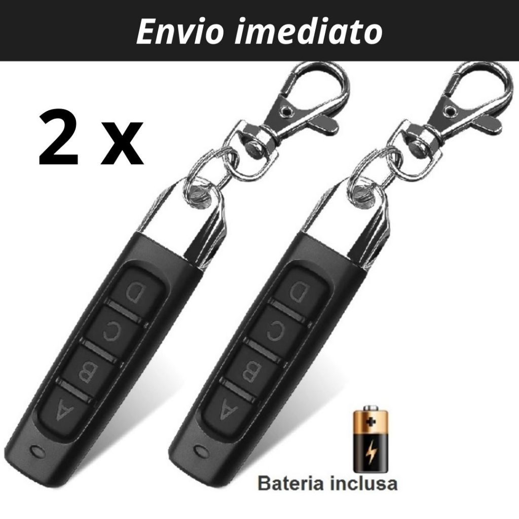 2 Controle Portão Remoto Alarme Copiador Clone Duplicador 433Mhz