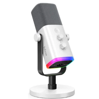 Microfone Fifine XLR AM8 Dinâmico Gamer cor branco