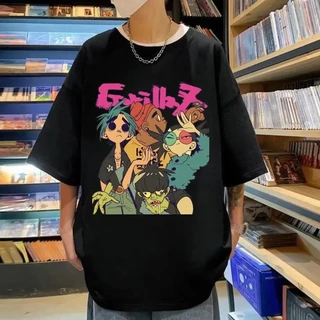 Camisetas gorillaz estampadas masculinas e femininas, moda casual, unissex, tendência de verão