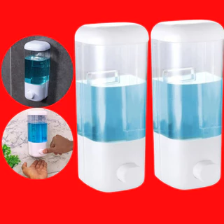 kit 02 Dispenser Automático Sabão Detergente De Parede