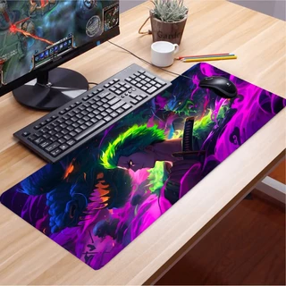 Mouse Pad Gamer Tema One Piece Luffy Zoro Nami Sanji Caveira Anime Manga Novas Artes Tecido Tech Acabamento Laser Tamanho Grande - ALTA PERFORMANCE-