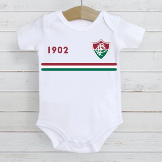 Roupa de Bebê Body time Futebol Fluminense listrinhas com ano