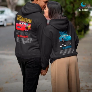 Moletom KIT CASAL Mcqueen e Sally ALL BLACK
