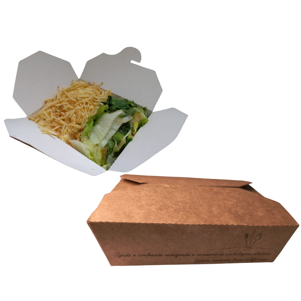 kit Marmita Box Biodegradável antivazamento 10un 480ml e 850ml