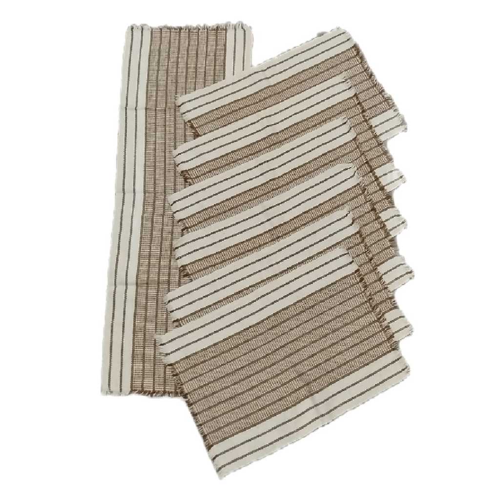 jogo americano 7 peças em tear