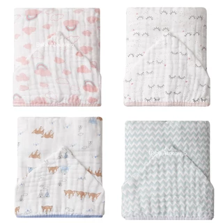 TOALHÃO DE BANHO PAPI SOFT PREMIUM TOALHA FRALDA COM CAPUZ ESTAMPADA BEBÊ INFANTIL