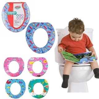 Assento Sanitário Infantil para Bebê Criança Acolchoado Macio Desfraldar Estampado Menino Menina Colorido Sortido Troninho