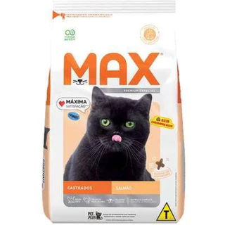 Ração Max Gatos Adultos Castrados Sabor Salmão 10,1kg