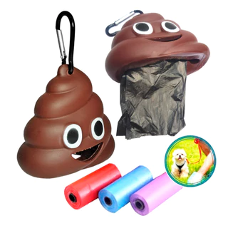 Kit Suporte Porta Saco Cata Coco Com 4 Refil Saquinhos De Lixo Sacolas Biodegradável