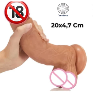 Pênis Realístico 20X5 Cm Grande Grosso Com Ventosa Sexshop em Oferta na Shopee
