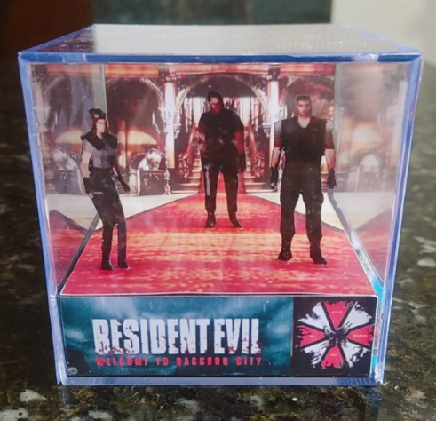 Resident Evil Mansion Hall Cubo Diorama Game Figura Colecionável Mini Mundos