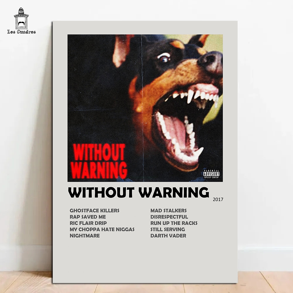 Quadro Placa Decorativa 21 Savage Without Warning em MDF 28x20cm