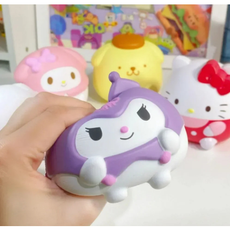 Squishy da turma da Hello Kitty, fofo, decoração, brinquedo de apertar