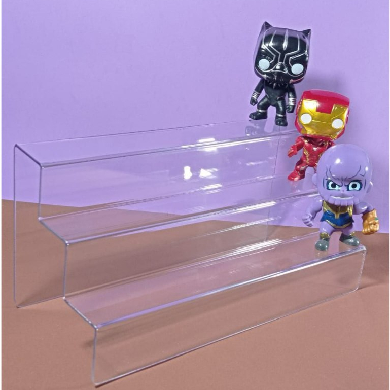 EXPOSITOR ESCADINHA PARA FUNKO EM ACRILICO 33x5x5
