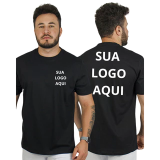 Camiseta homem e Mulher Personalizada sua ideia sua Logo sua marca empresa Tecido 100% Algodão