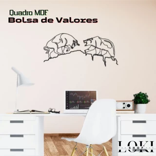Quadro Bolsa de Valores Trader Mercado Financeiro Ibovespa e Wall Street