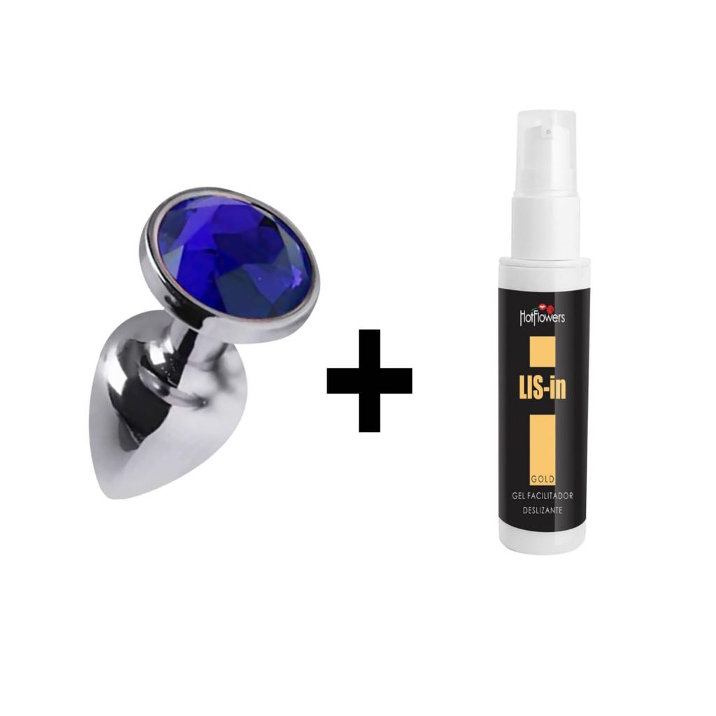 LIS-IN GEL DESSENSIBILIZANTE ANAL + PLUG ANAL PRATA COM JOIA DIVERSÃO ...