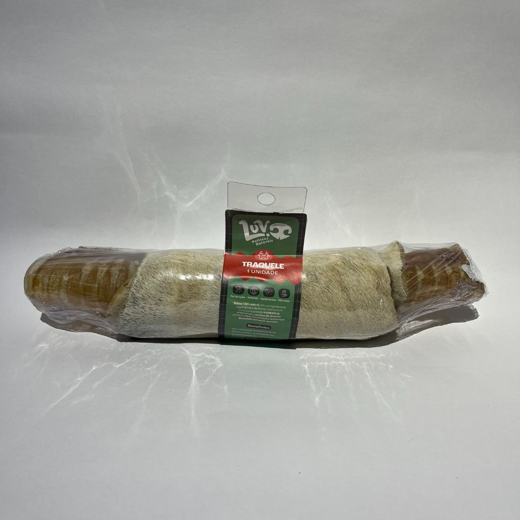 Mordedor Natural Couro Bovino Traquele Petisco Pet para Cachorro - Luv