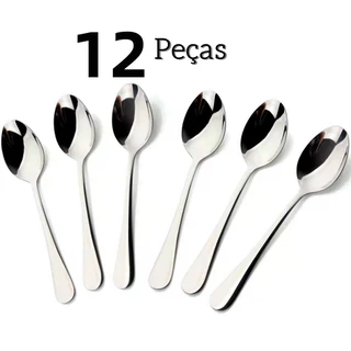 12 PeçAs Colher AçO Inox Colher De Café Restaurante Faqueiro Casa Cozinha Aparelho