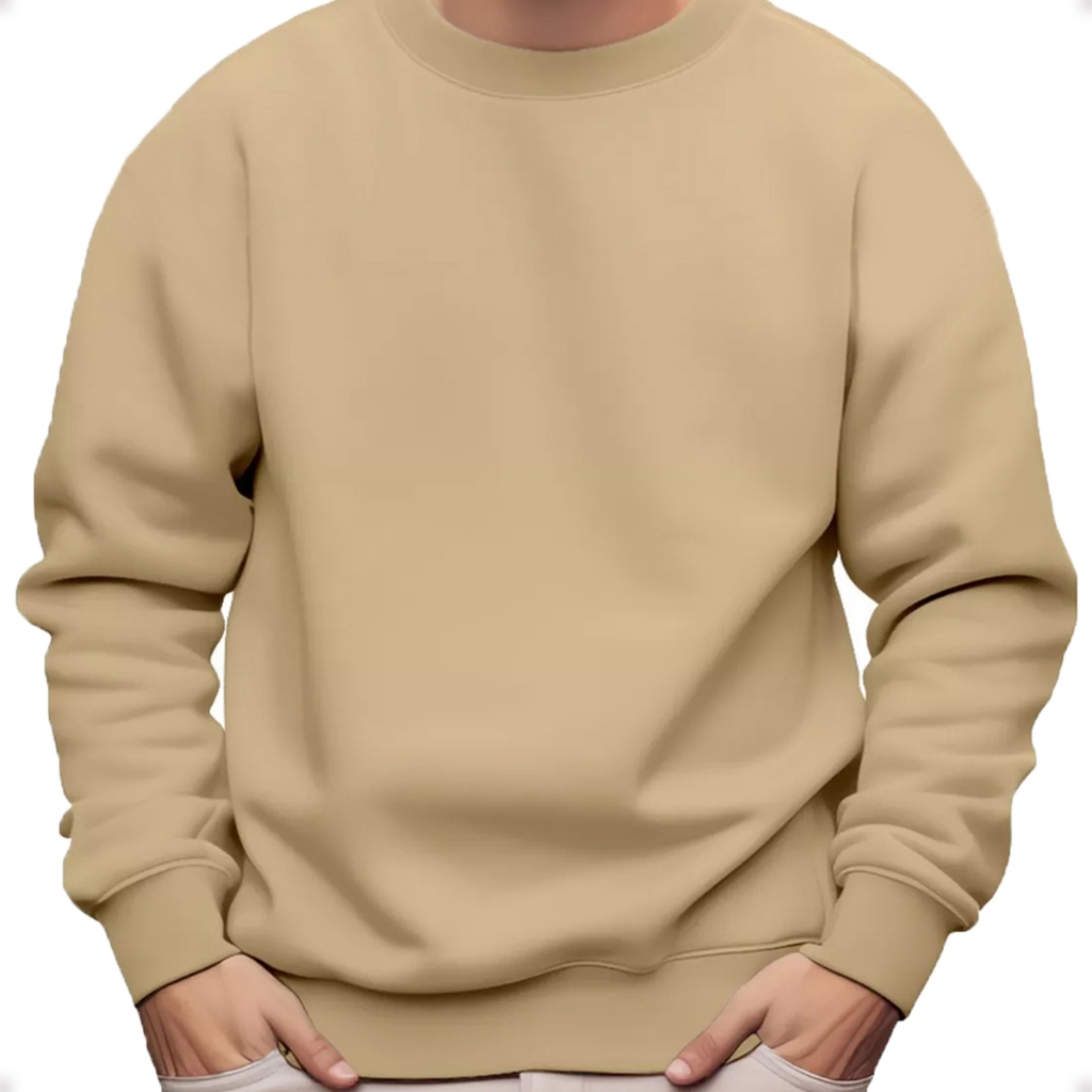 Moletom Gola Redonda Unissex Blusa De Frio Basico Careca Casaco Feminino Masculino Flanelado Liso Sem Estampa Algodão