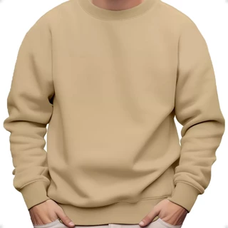 Moletom Gola Redonda Unissex Blusa De Frio Basico Careca Casaco Feminino Masculino Flanelado Liso Sem Estampa Algodão
