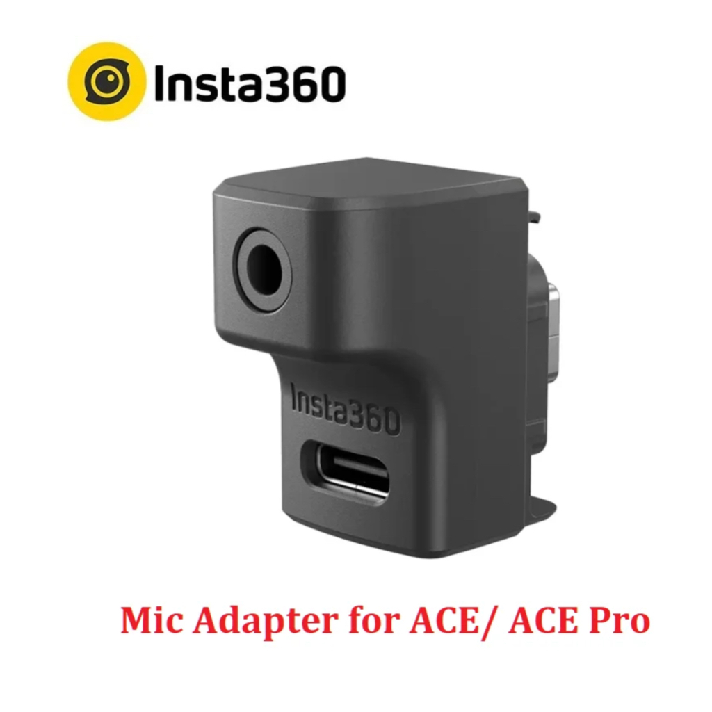 Adaptador De Microfone modelo Ace / Ace Pro CYNOVA Original Insta360 Cor Preto