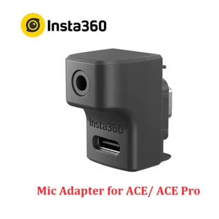 Adaptador De Microfone modelo Ace / Ace Pro CYNOVA Original Insta360 Cor Preto
