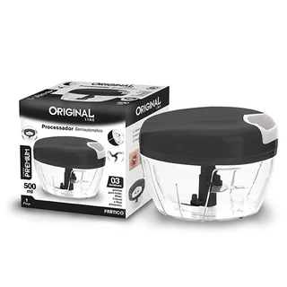 Processador de alimentos, triturador 3 laminas 500ml alho, legumes