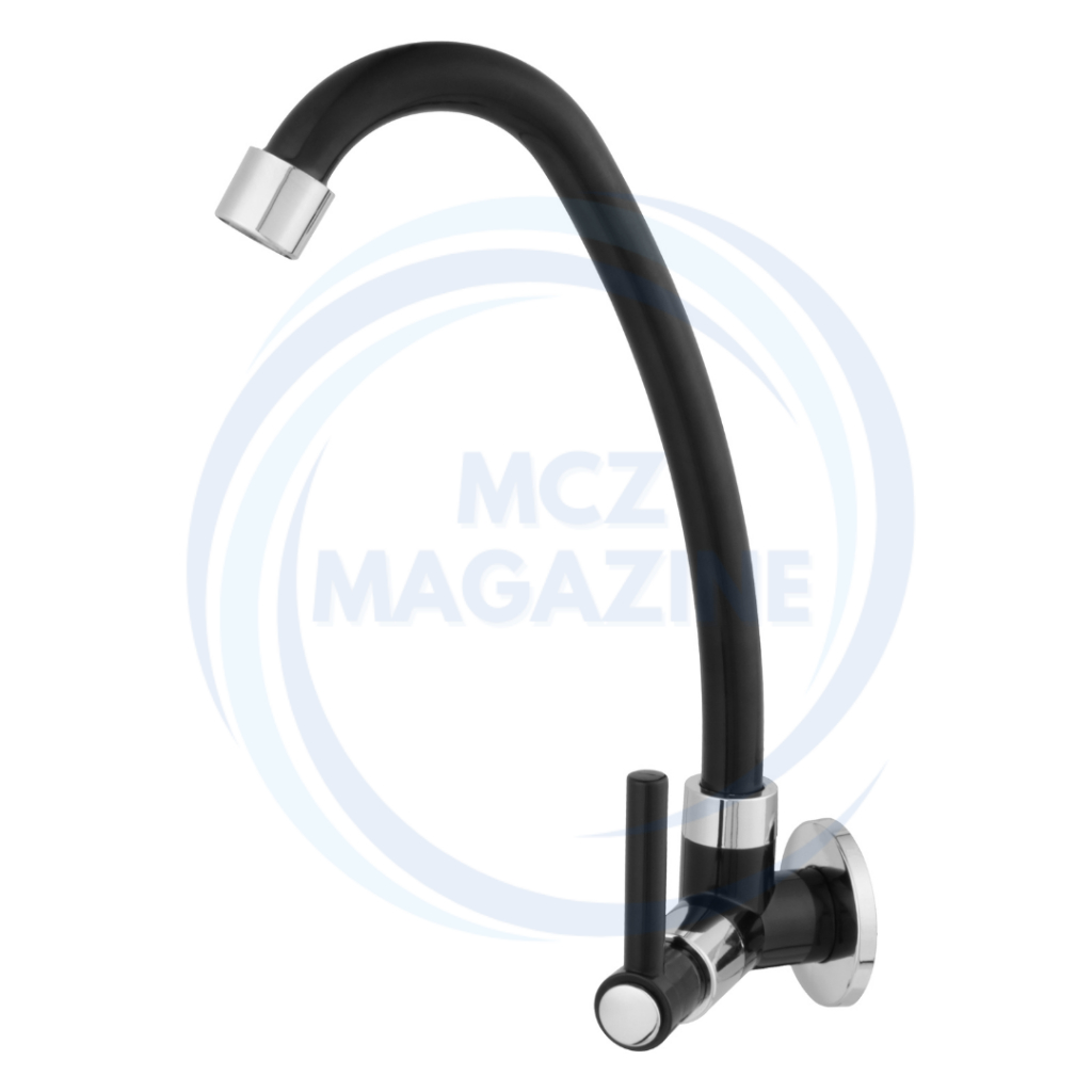 Torneira Abs Bica Movel De Parede Para Banheiro ou Cozinha Preta