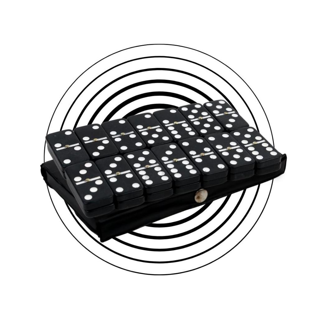 Domino De Osso Preto Profissional - Pedras Grandes - Mazzal