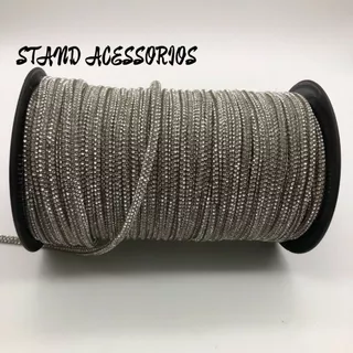 5 Metros Tubo Strass 4MM para Tiara Pulseira Colar