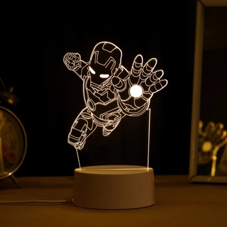 Luminária LED 3D de Mesa / Luz Noturna Presente Criativo / Decoração - Homem de ferro mão, Iron Man