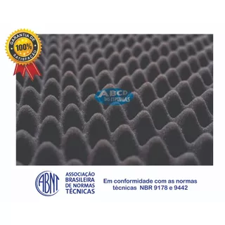 Espuma Acústica C. O. 06 Placas - 50x 50x 3,5cm -antichama