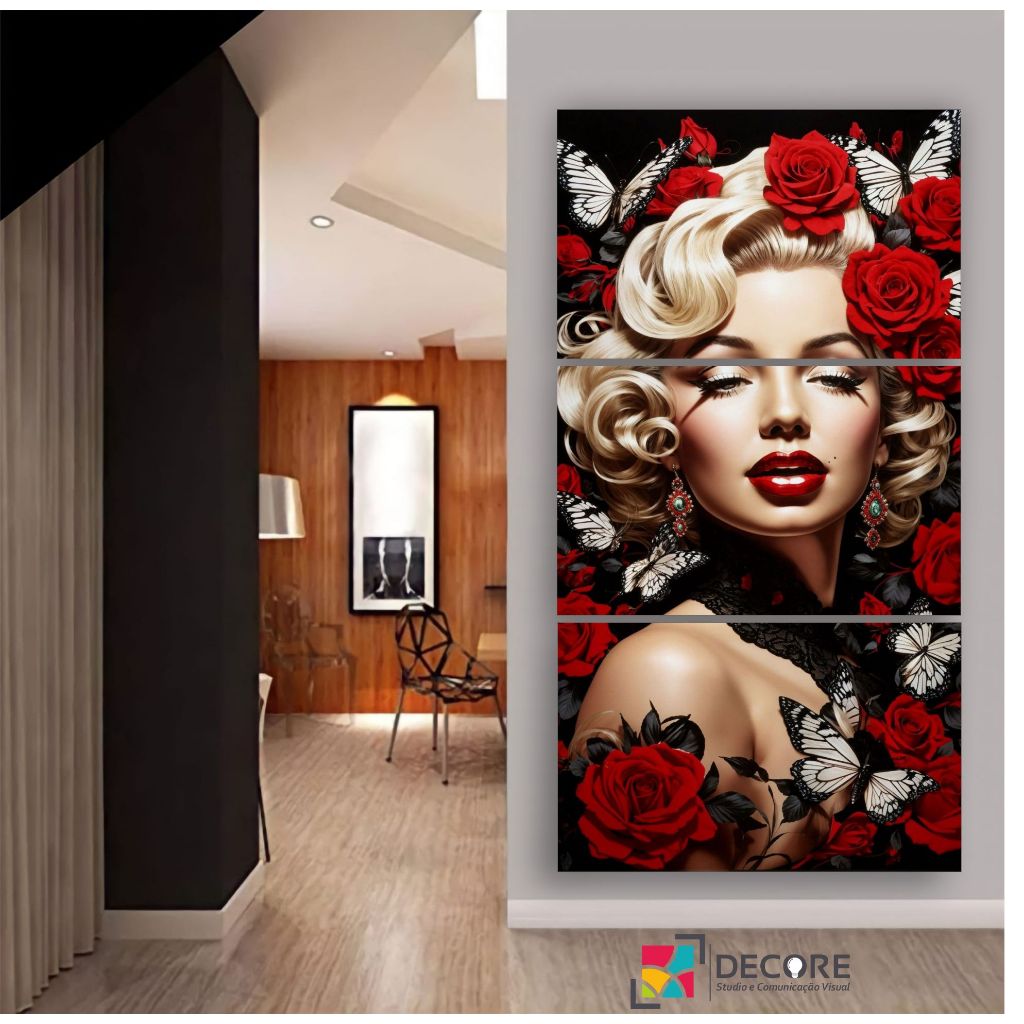 quadro decorativo marilyn monroe linda decoração sala quarto halll ...