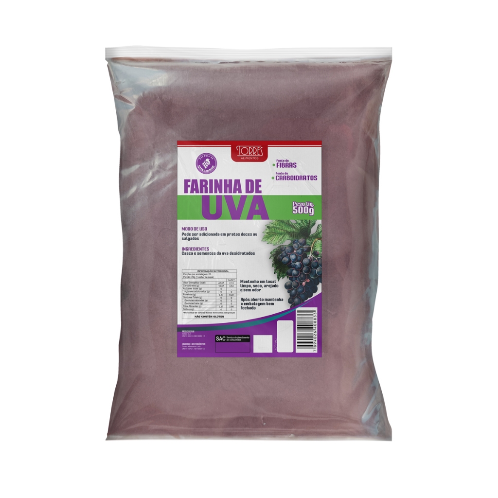Farinha de Uva Em Pó 500g Torres Alimentos Sem Glúten | Shopee Brasil