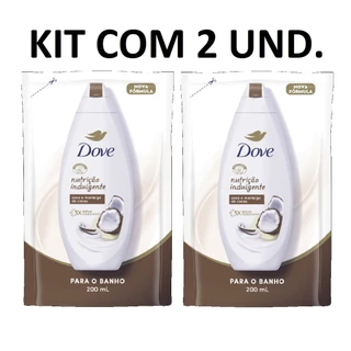 KIT COM 2 Sabonete Líquido Dove Nutrição Indulgente Refil 200ml