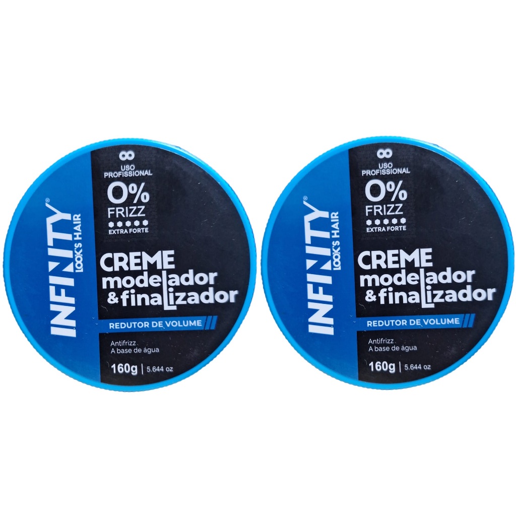 KIT COM 2 CREME MODELADOR & FINALIZADOR INFINITY LOOK'S HAIR 160G ...