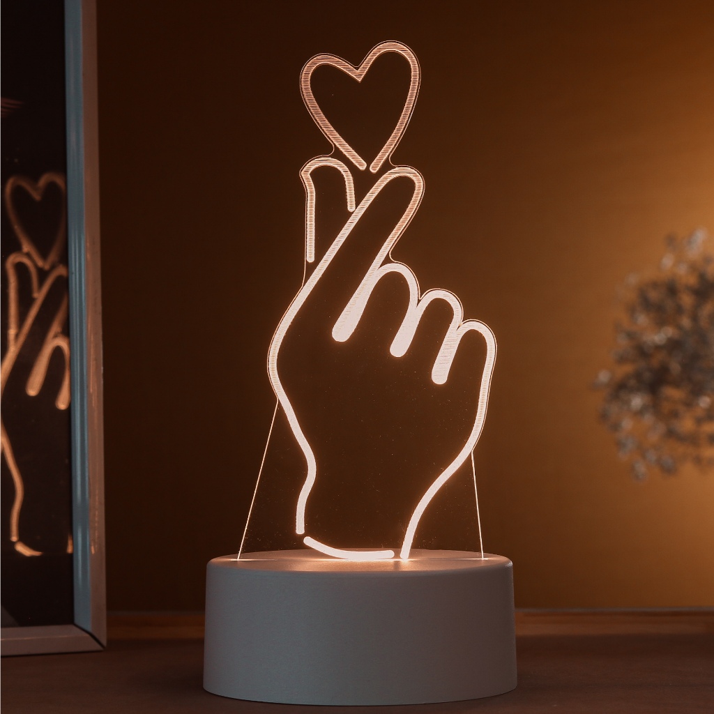 Luminária LED 3D de Mesa / Luz Noturna Presente Criativo / Decoração - KPOP, BTS, K-POP