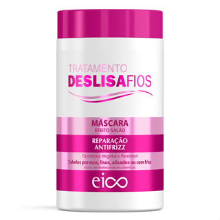 Eico Máscara Tratamento Creme de Hidratação Deslisa Fios 1kg Redução de Volume Brilho Extremo e Antifrizz