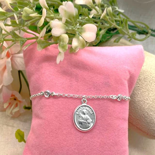 Pulseira Santa Luzia Prata 925 Legitima