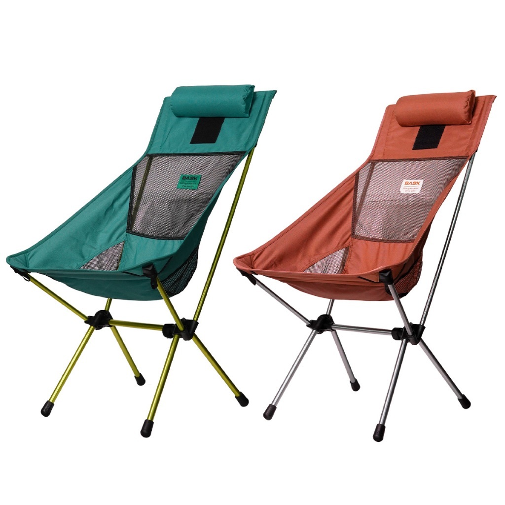 Cadeira Em Alumínio Portátil Dobrável Grande Confortável Com Travesseiro Pesca Camping Bask