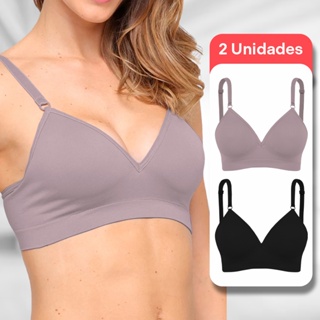 Kit 2 Sutiãs Soutien Trifil Daily Reforçado Com Bojo Microfibra Sem Costura Alta Sustentação Alça e Costas com Regulagem Sem Aro Original