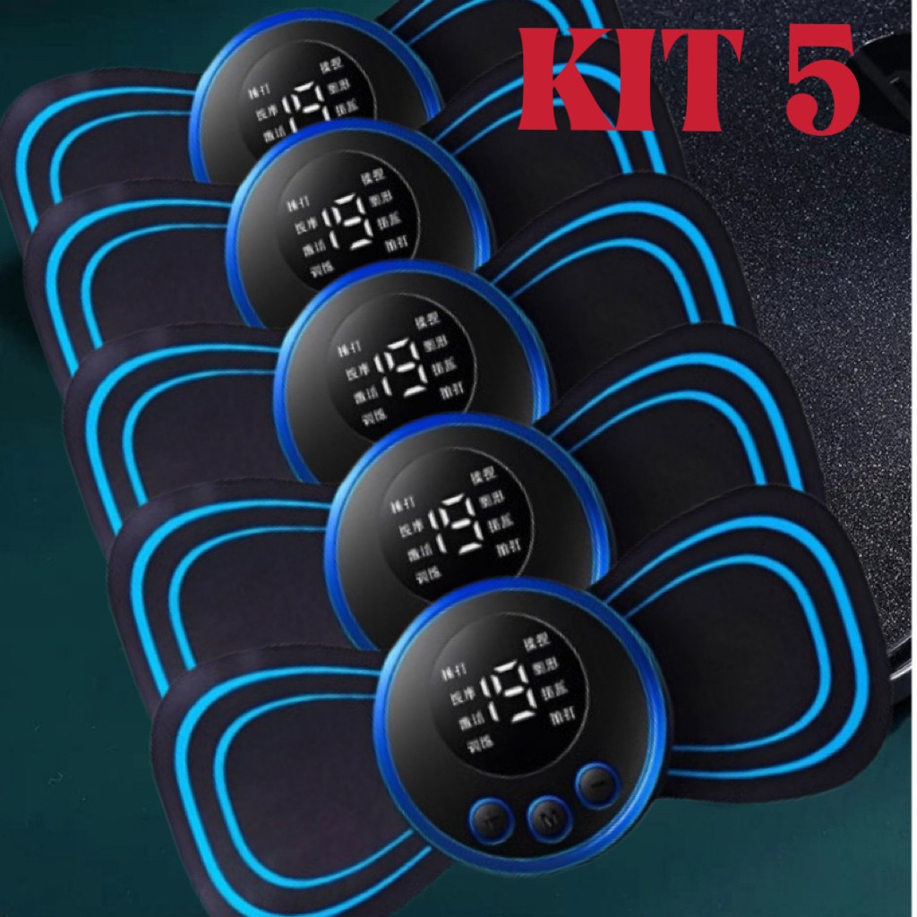 KIT Mini Massageador Elétrico Portátil Cervical EMS Alivia Dores Corpo Pescoço Envio rapido