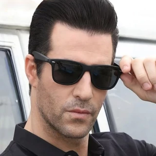 Óculos de Sol Masculino Novidade Clássico Proteção UV400 Preto Moda Masculina