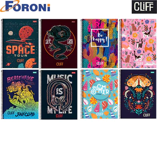 CADERNO 10 MATÉRIAS FORONI 160/200 FOLHAS CLIFF MASCULINO E FEMININO