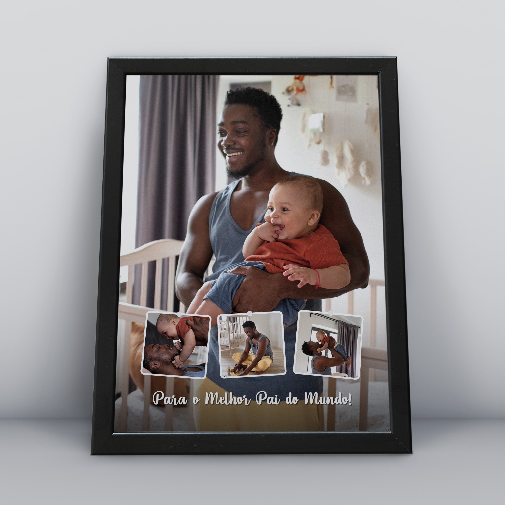 Quadro Pai Personalizado com suas fotos A4 - 20x28cm | Shopee Brasil