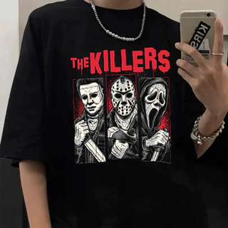Camiseta Basica Algodao Terror The Killers Leatherface Jason Sexta Feira 13 Panico Unissex