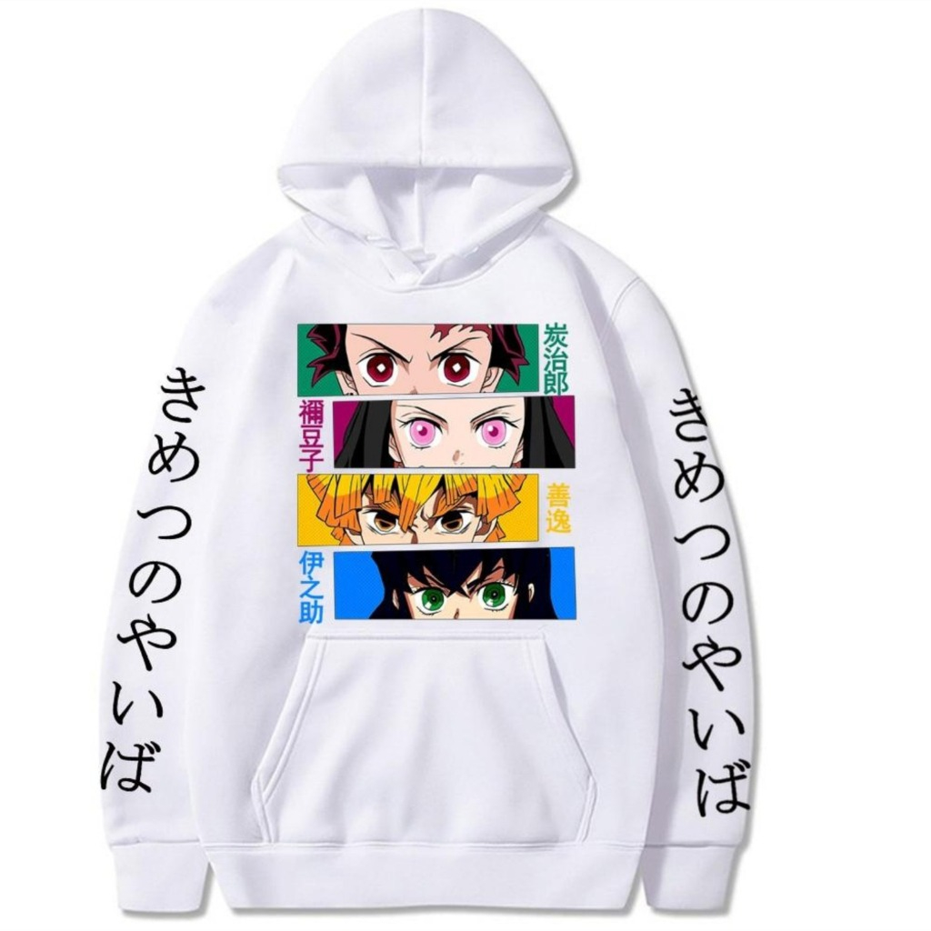 Blusa Moletom Canguru Demon Slayer Tanjiro Zenitsu Nezuko Anime ...
