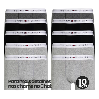 Kit c/ 10 Cuecas Boxer Masculino, 100% Algodão TH