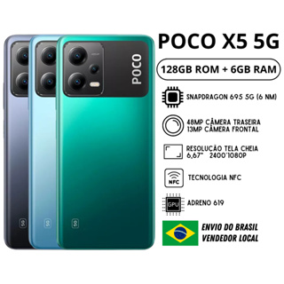 Celular Xiaomi Poco X5 5G 128GB / 6GB RAM Versão Global